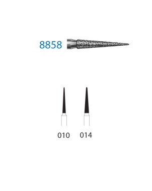8858.314.010  KOMET FRESA DIAMANTE LANZA TURBINA ø 010 GRANO FINO 5 ud.