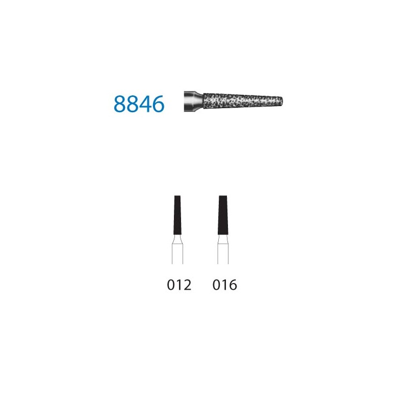 8846.314.016  KOMET FRESA DIAMANTE CONICA TURBINA ø 016 GRANO FINO 5 ud.