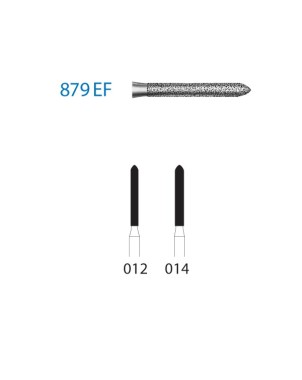 879EF.314.012  KOMET FRESA DIAMANTE TORPEDO TURBINA ø 012 GRANO EXTRA FINO 5 ud.