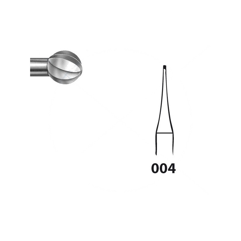H71.104.004 KOMET FRESA C. TUNGSTENO REDONDA PIEZA DE MANO ø 004 - 5uds