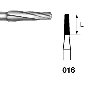 H23L.104.016 KOMET FRESA C. TUNGSTENO CONICA PIEZA DE MANO ø 016 - 5uds
