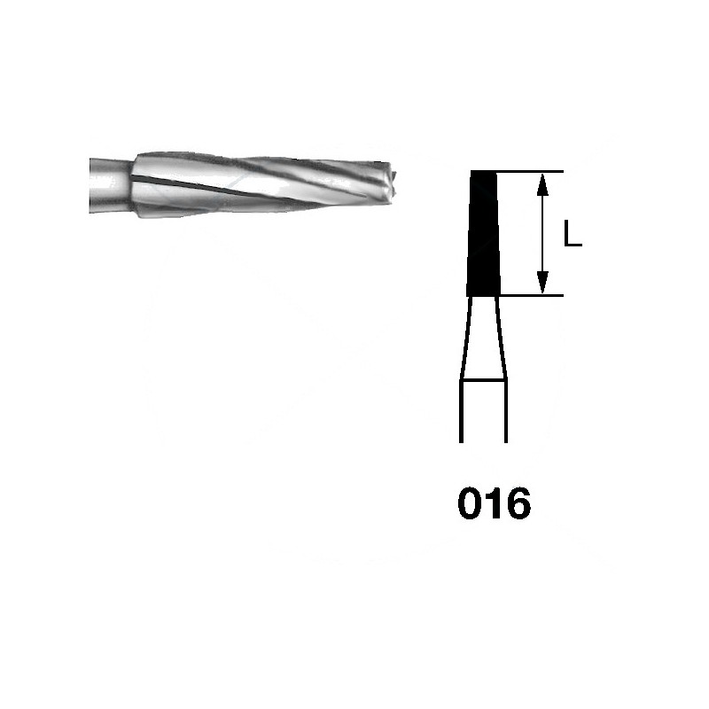 H23L.104.016 KOMET FRESA C. TUNGSTENO CONICA PIEZA DE MANO ø 016 - 5uds