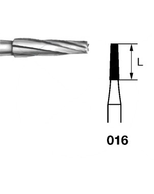 H23L.104.016 KOMET FRESA C. TUNGSTENO CONICA PIEZA DE MANO ø 016 - 5uds