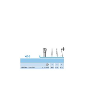 H30.314.012 KOMET FRESA C. TUNGSTENO CONO INVERTIDO TURBINA ø 012 - 5uds