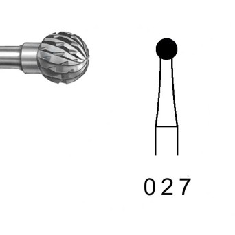 H71E.104.027 KOMET FRESA C. TUNGSTENO REDONDA PIEZA DE MANO ø 027 - 1uds