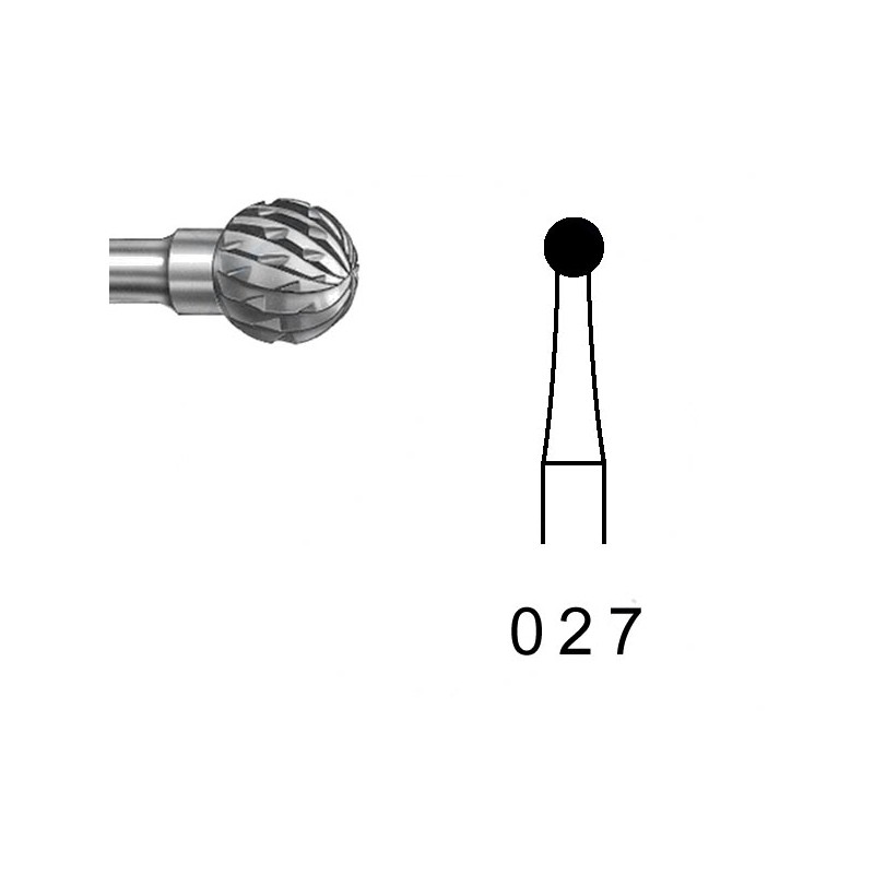 H71E.104.027 KOMET FRESA C. TUNGSTENO REDONDA PIEZA DE MANO ø 027 - 1uds