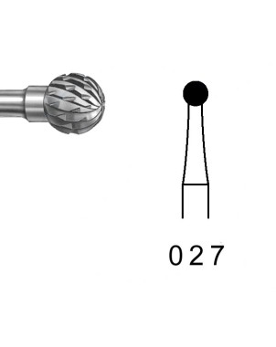 H71E.104.027 KOMET FRESA C. TUNGSTENO REDONDA PIEZA DE MANO ø 027 - 1uds