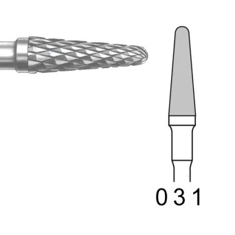 H79E.104.031 KOMET FRESA C. TUNGSTENO CONICA REDONDEADA PIEZA DE MANO ø 031 - 1uds