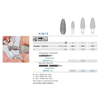 H251E.204.060 KOMET FRESA C. TUNGSTENO BELLOTA CONTRAANGULO ø 060 - 1uds