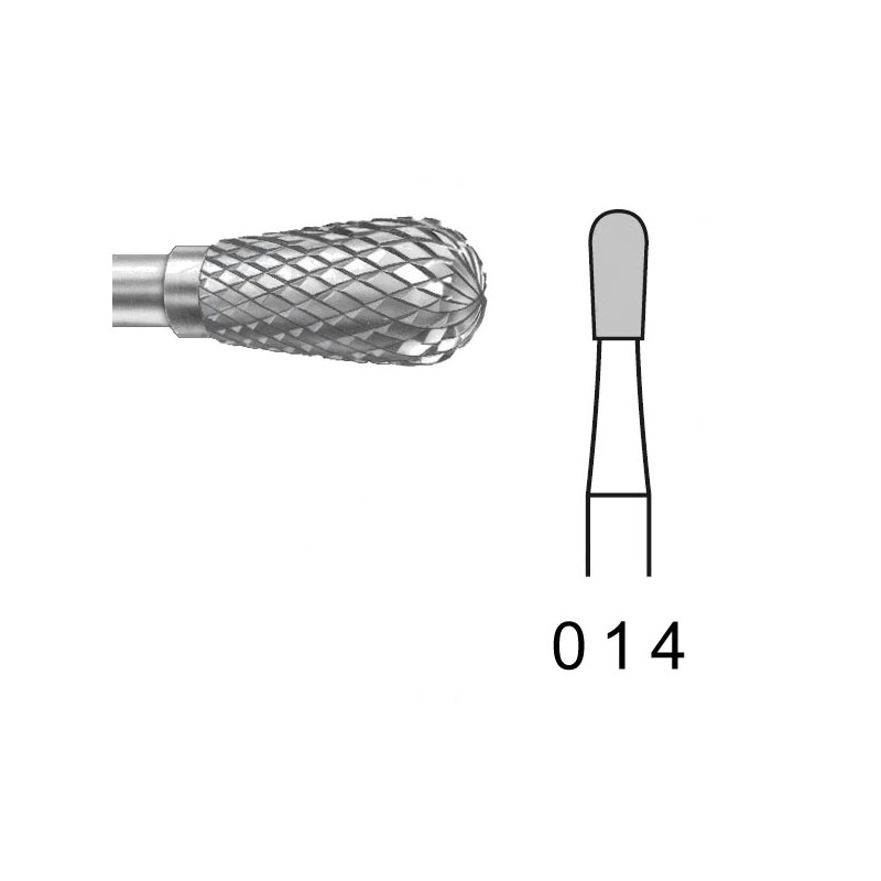 H77E.104.014 KOMET FRESA C. TUNGSTENO PERA PIEZA DE MANO ø 014 - 1uds
