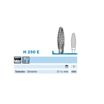 H250E.104.040 KOMET FRESA C. TUNGSTENO BELLOTA PIEZA DE MANO ø 040 - 1uds