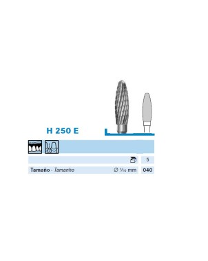 H250E.104.040 KOMET FRESA C. TUNGSTENO BELLOTA PIEZA DE MANO ø 040 - 1uds