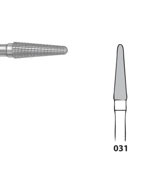 H79FSQ.104.031 KOMET FRESA C. TUNGSTENO CONICA REDONDEADA PIEZA DE MANO ø 031 - 1uds