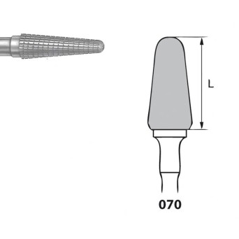 H79FSQ.104.070 KOMET FRESA C. TUNGSTENO CONICA REDONDEADA PIEZA DE MANO ø 070 - 1uds