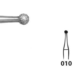 801.104.010 KOMET FRESA DIAMANTE REDONDA PIEZA DE MANO ø 010 - 5uds