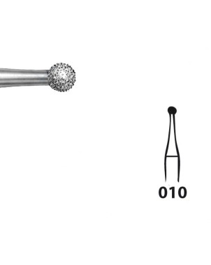 801.104.010 KOMET FRESA DIAMANTE REDONDA PIEZA DE MANO ø 010 - 5uds