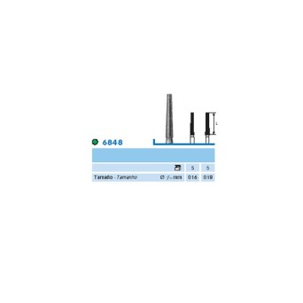 6848.104.018 KOMET FRESA DIAMANTE CONICA PIEZA DE MANO ø 018 - 5uds