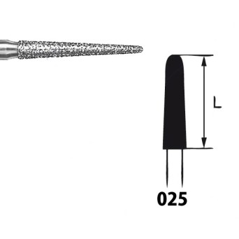 850.104.025 KOMET FRESA DIAMANTE CONICA REDONDEADA PIEZA DE MANO ø 025 - 1uds