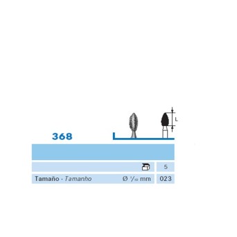 368.104.023 KOMET FRESA DIAMANTE BELLOTA PIEZA DE MANO ø 023 - 5uds