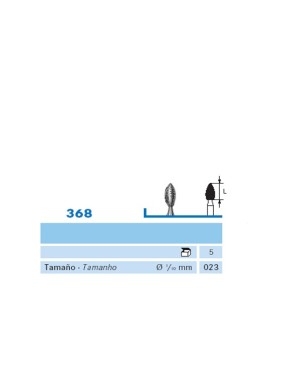 368.104.023 KOMET FRESA DIAMANTE BELLOTA PIEZA DE MANO ø 023 - 5uds