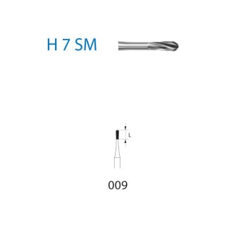 H7SM.314.009  KOMET FRESA C. TUNGSTENO PERA TURBINA ø 009  5 ud.