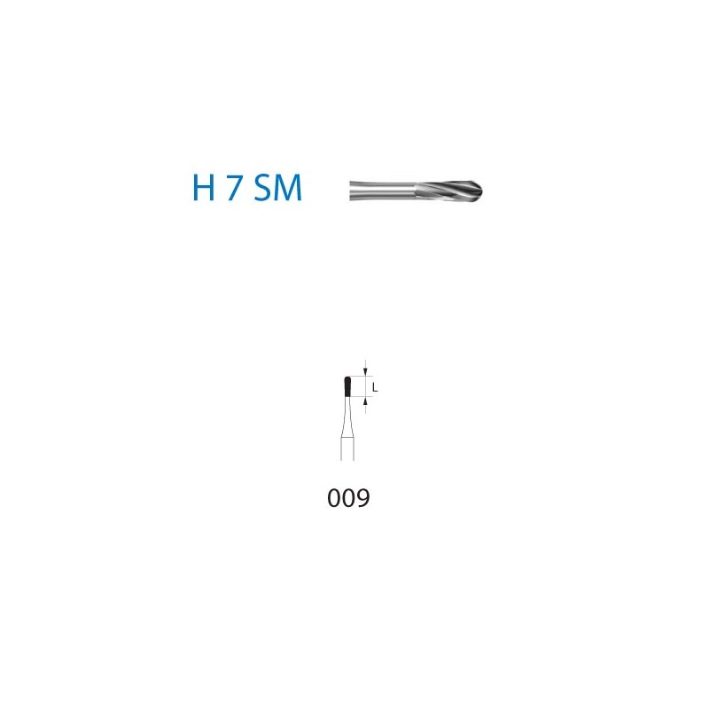 H7SM.314.009  KOMET FRESA C. TUNGSTENO PERA TURBINA ø 009  5 ud.