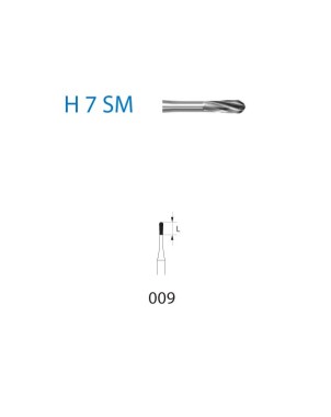 H7SM.314.009  KOMET FRESA C. TUNGSTENO PERA TURBINA ø 009  5 ud.