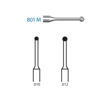 801M.314.010  KOMET FRESA DIAMANTE BOLA TURBINA ø 010 GRANO ESTANDAR 5 ud.