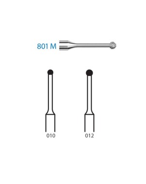 801M.314.010  KOMET FRESA DIAMANTE BOLA TURBINA ø 010 GRANO ESTANDAR 5 ud.