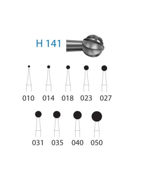 H141.105.018  KOMET FRESA C. TUNGSTENO BOLA PIEZA DE MANO LARGO ø 018  5 ud.