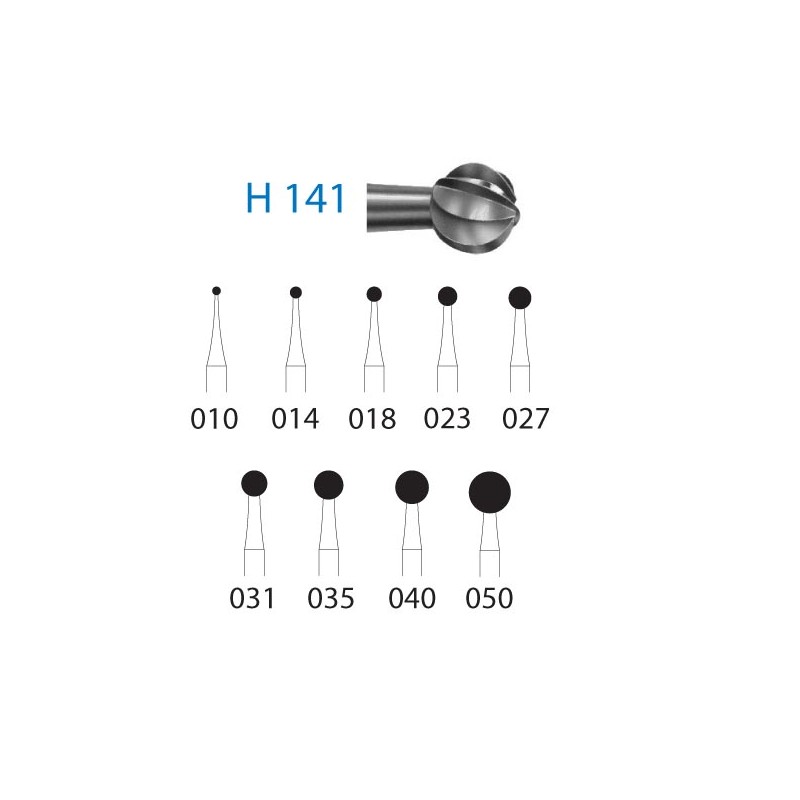 H141.105.035  KOMET FRESA C. TUNGSTENO BOLA PIEZA DE MANO LARGO ø 035  1 ud.