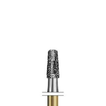 S6835KR.314.014  KOMET FRESA DIAMANTE CILINDRICA BORDE REDONDEADO TURBINA ø 014 GRANO GRUESO S 5 ud.