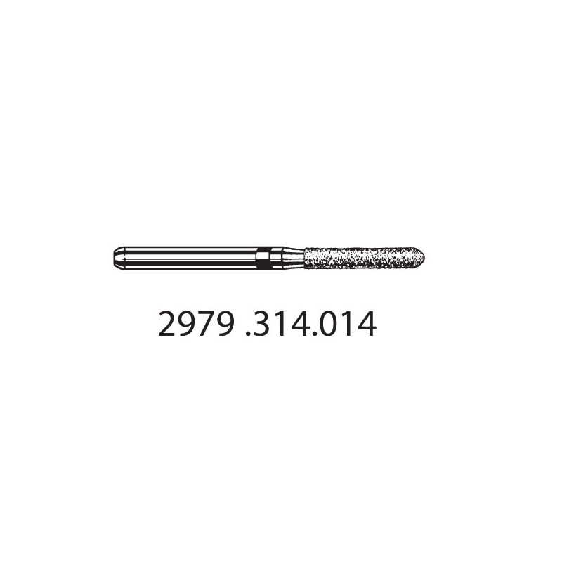 2979.314.014  KOMET FRESA DIAMANTE HUEVO TURBINA ø 014 GRANO EXTRA GRUESO 5 ud.