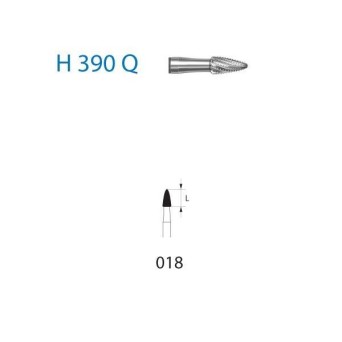 H390Q.314.018  KOMET FRESA C. TUNGSTENO GRANADA TURBINA ø 018  5 ud.