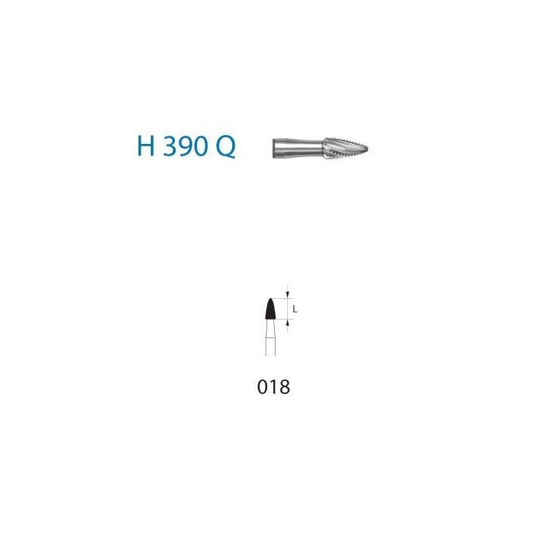 H390Q.314.018  KOMET FRESA C. TUNGSTENO GRANADA TURBINA ø 018  5 ud.