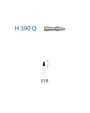 H390Q.314.018  KOMET FRESA C. TUNGSTENO GRANADA TURBINA ø 018  5 ud.