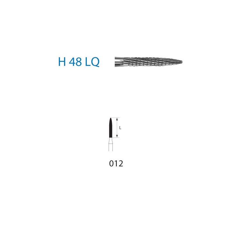 H48LQ.314.012  KOMET FRESA C. TUNGSTENO LLAMA TURBINA ø 012  5 ud.