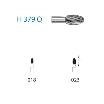 H379Q.314.018  KOMET FRESA C. TUNGSTENO HUEVO TURBINA ø 018  5 ud.