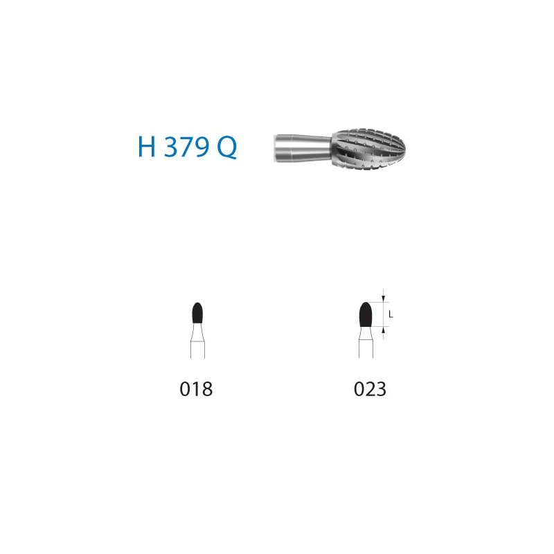 H379Q.314.018  KOMET FRESA C. TUNGSTENO HUEVO TURBINA ø 018  5 ud.