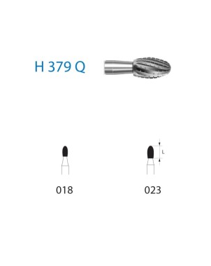 H379Q.314.018  KOMET FRESA C. TUNGSTENO HUEVO TURBINA ø 018  5 ud.
