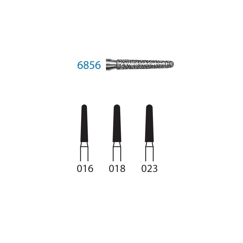 6856.310.018  KOMET FRESA DIAMANTE CONICA REDONDEADA 310 ø 018 GRANO GRUESO 5 ud.