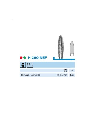 H250NEF.104.040 KOMET FRESA C. TUNGSTENO BELLOTA PIEZA DE MANO ø 040 - 1uds