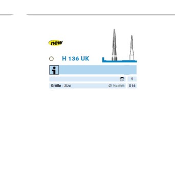 H136UK.104.016 KOMET FRESA C. TUNGSTENO LANZA PIEZA DE MANO ø 016 - 1uds