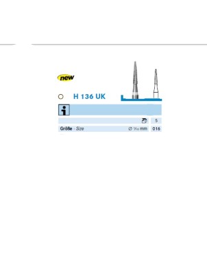 H136UK.104.016 KOMET FRESA C. TUNGSTENO LANZA PIEZA DE MANO ø 016 - 1uds