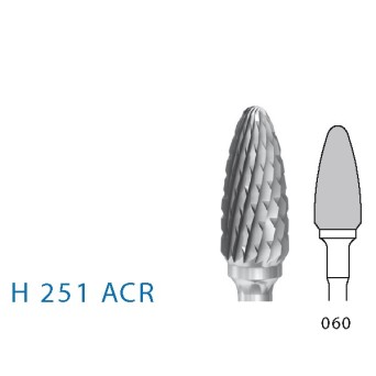 H251ACR.104.060 KOMET FRESA C. TUNGSTENO BELLOTA PIEZA DE MANO ø 060 - 1uds