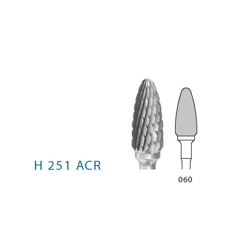 H251ACR.104.060 KOMET FRESA C. TUNGSTENO BELLOTA PIEZA DE MANO ø 060 - 1uds