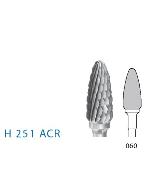 H251ACR.104.060 KOMET FRESA C. TUNGSTENO BELLOTA PIEZA DE MANO ø 060 - 1uds
