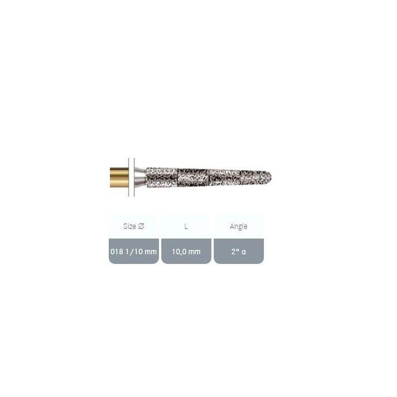 S6850.314.016  KOMET FRESA DIAMANTE CONICA REDONDEADA TURBINA ø 016 GRANO GRUESO S 5 ud.