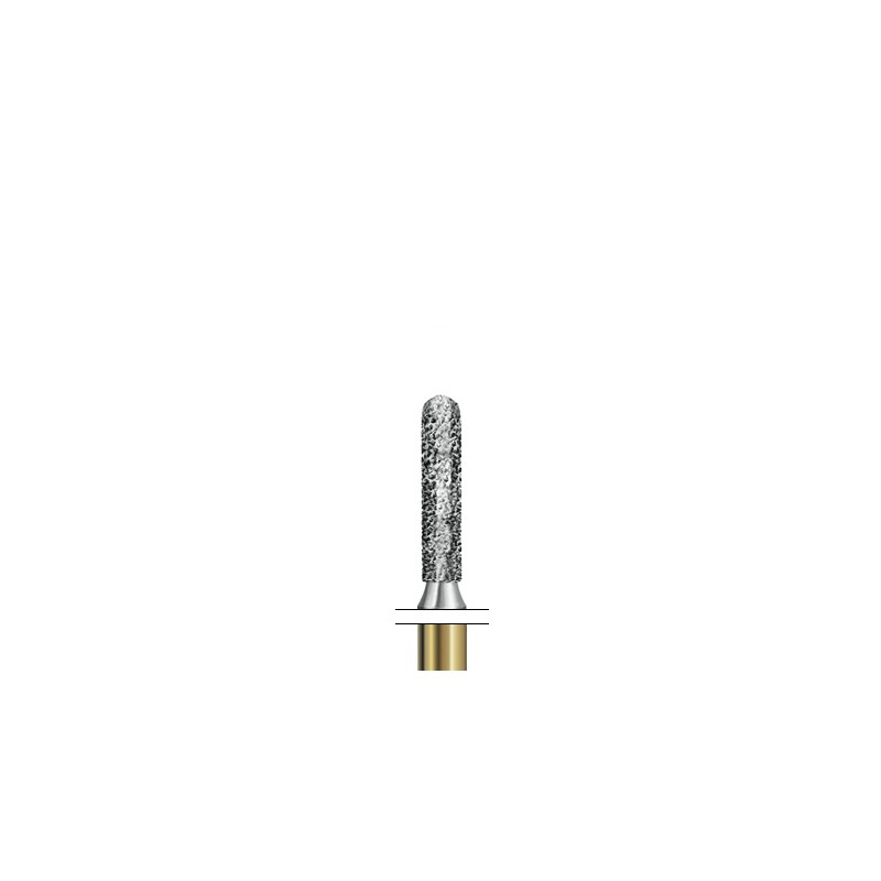 S6880.314.012  KOMET FRESA DIAMANTE CILINDRICA REDONDEADA TURBINA ø 012 GRANO GRUESO S 5 ud.
