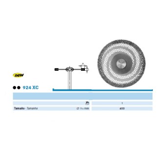924XC.104.400 KOMET DISCO DIAMANTE RIGIDO PIEZA DE MANO ø 400 - 1uds